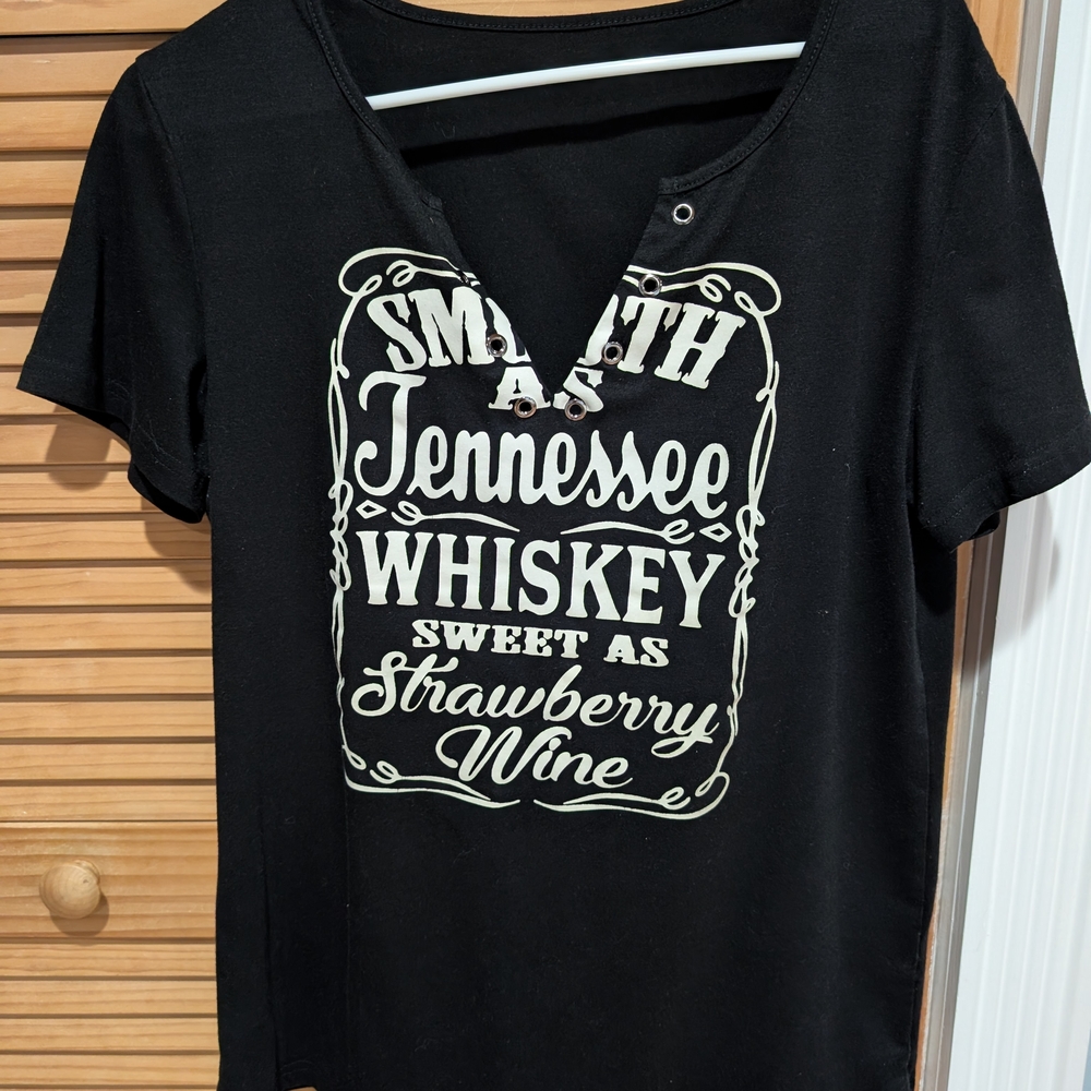 Black Graphic Tee with Bold Print